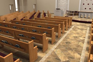 Hardwood & Tile Church Flooring